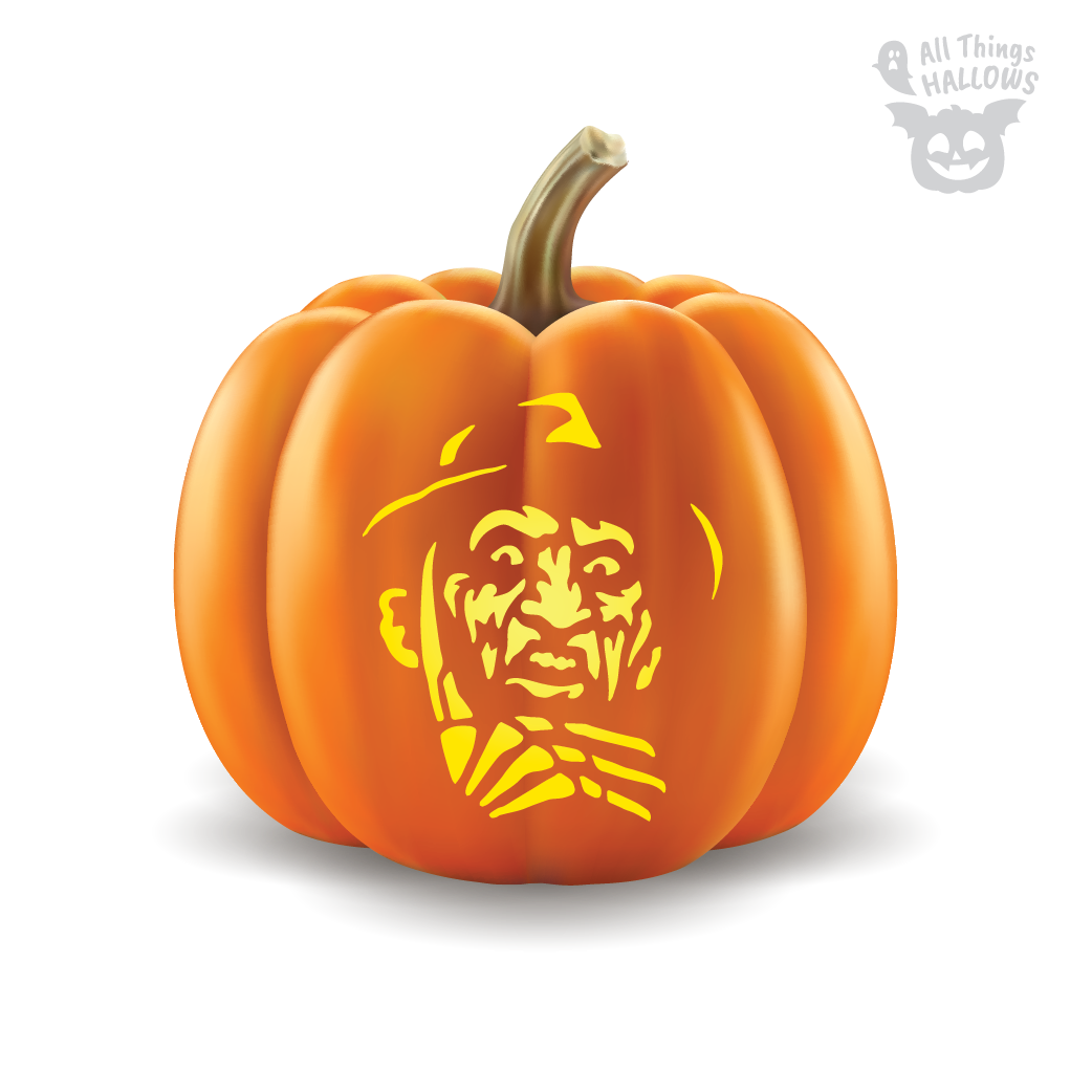 Freddy Krueger Pumpkin Stencil