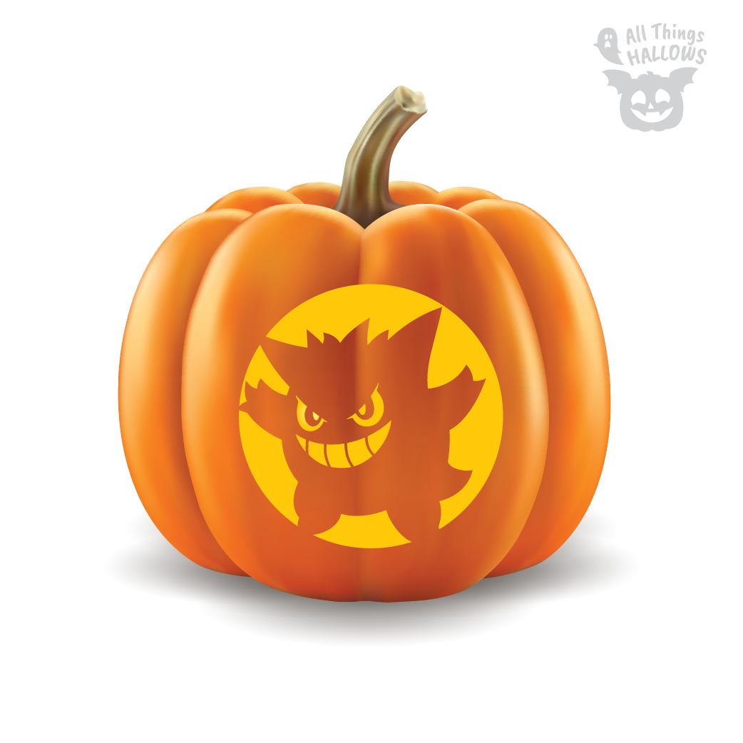 Gengar Pumpkin Stencil