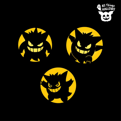 Gengar Pumpkin Stencil