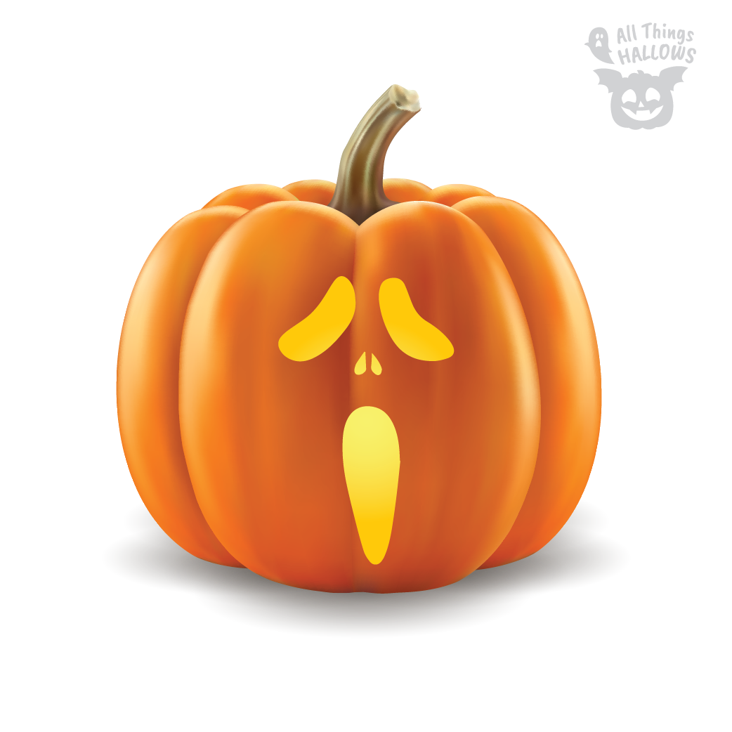 Ghostface Pumpkin Stencil (Scream)