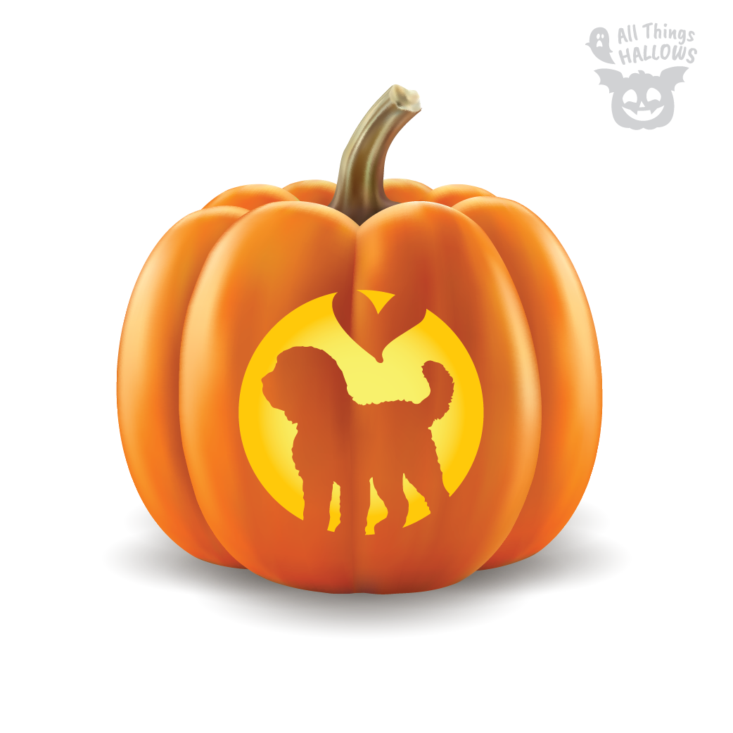 Golden Doodle Pumpkin Stencil