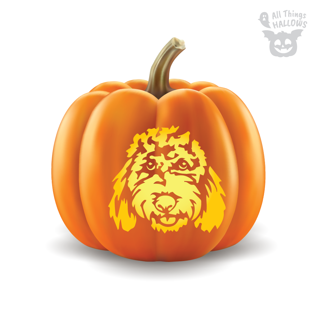 Golden Doodle Pumpkin Stencil