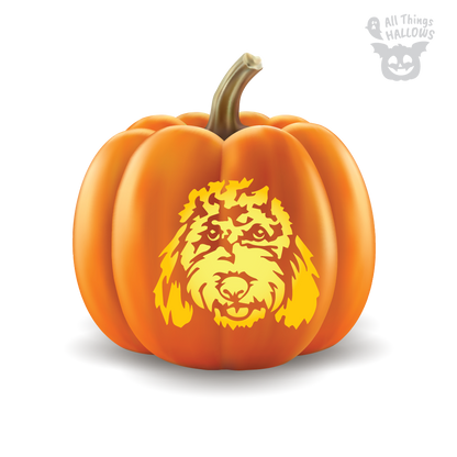 Golden Doodle Pumpkin Stencil