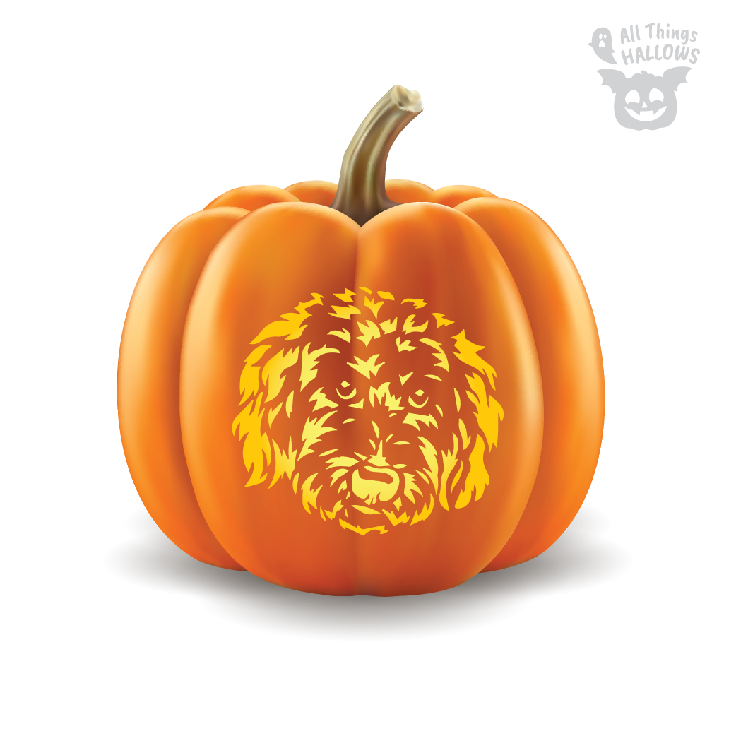 Golden Doodle Pumpkin Stencil