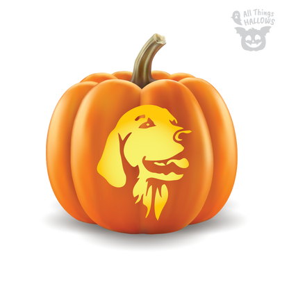 Golden Retriever Pumpkin Stencil