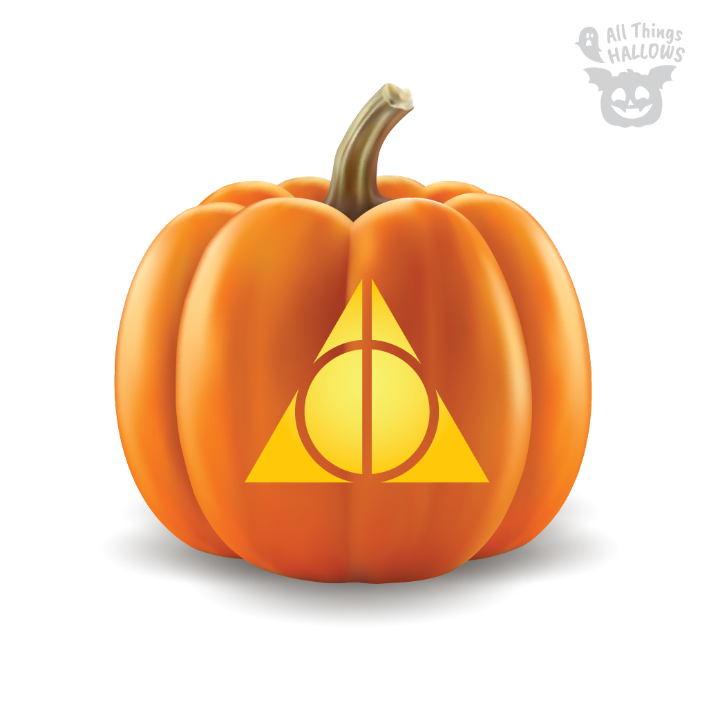 Deathly Hallows Pumpkin Stencil