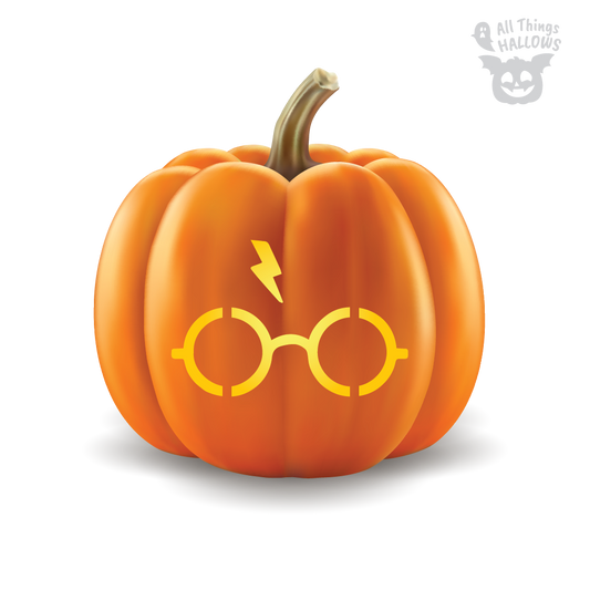 Harry Potter Glasses Pumpkin Stencil