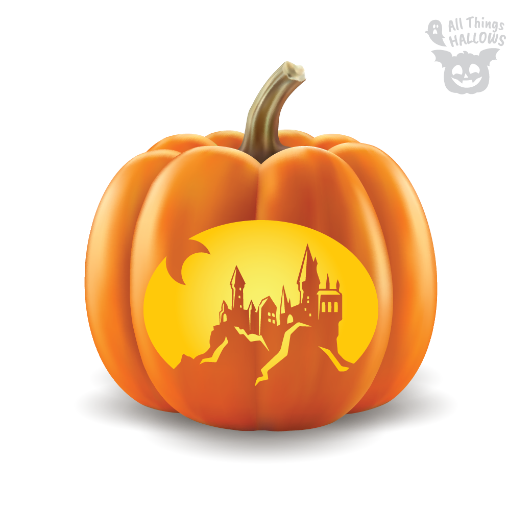 Hogwarts Pumpkin Stencil