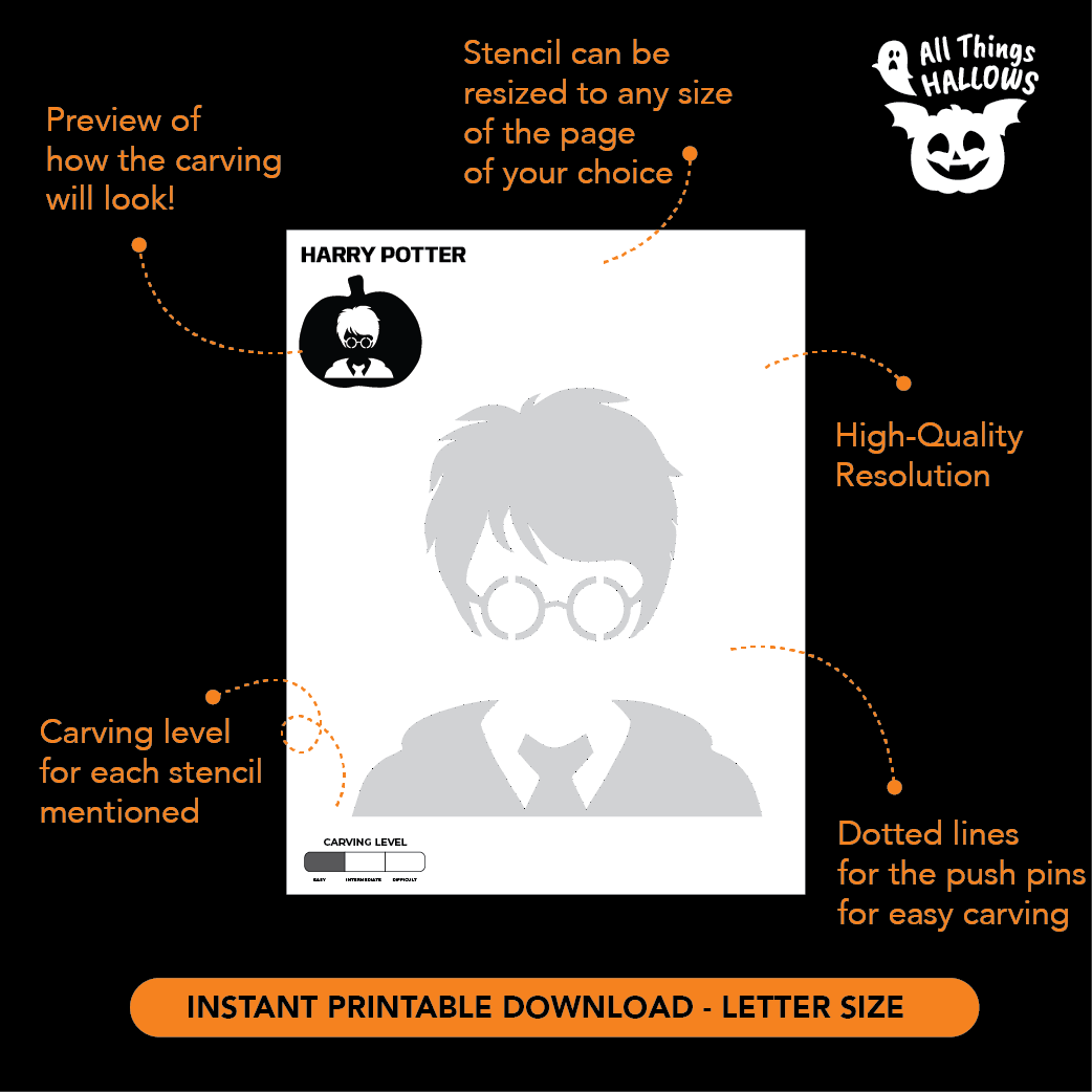 Harry Potter Pumpkin Stencil