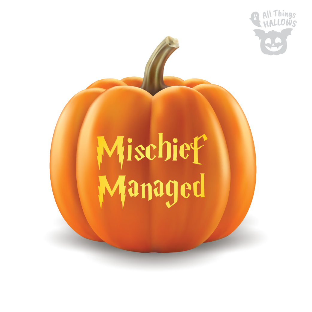 Mischief Managed Pumpkin Stencil