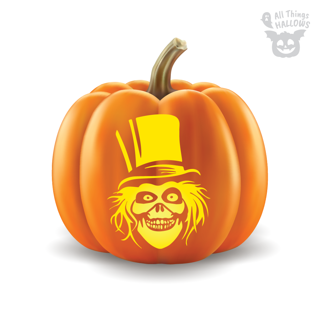 Hatbox Ghost Pumpkin Stencil