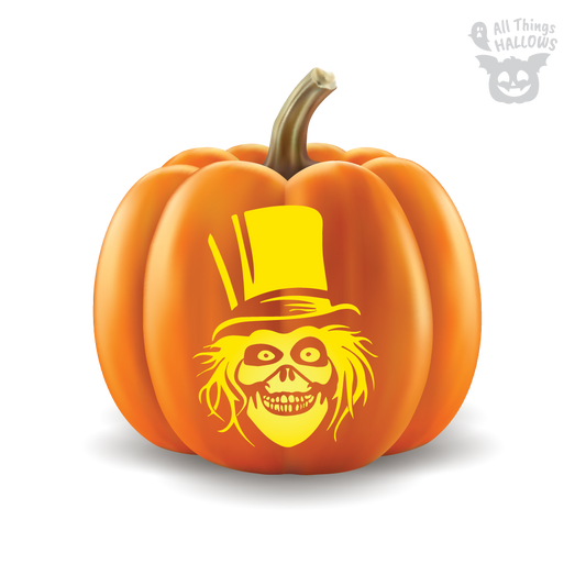 Hatbox Ghost Pumpkin Stencil