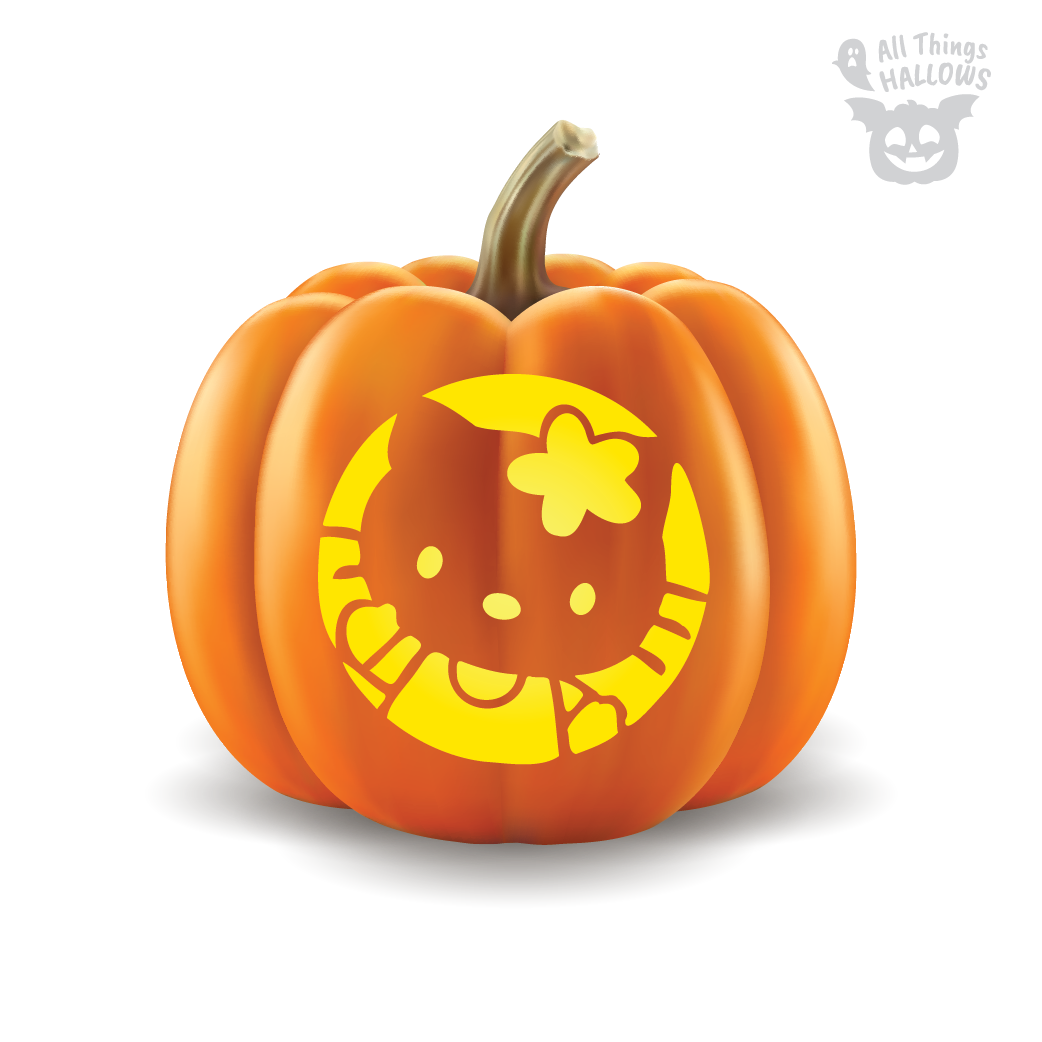 Hello Kitty Pumpkin Stencil