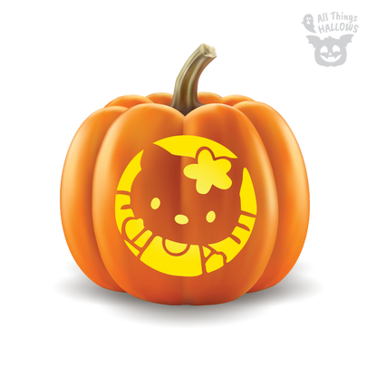 Hello Kitty Pumpkin Stencil