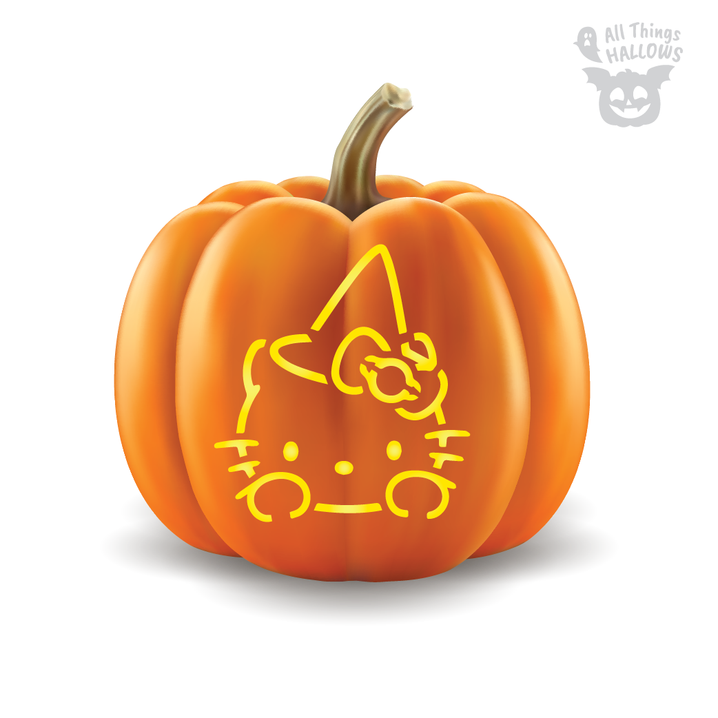 Hello Kitty Pumpkin Stencil