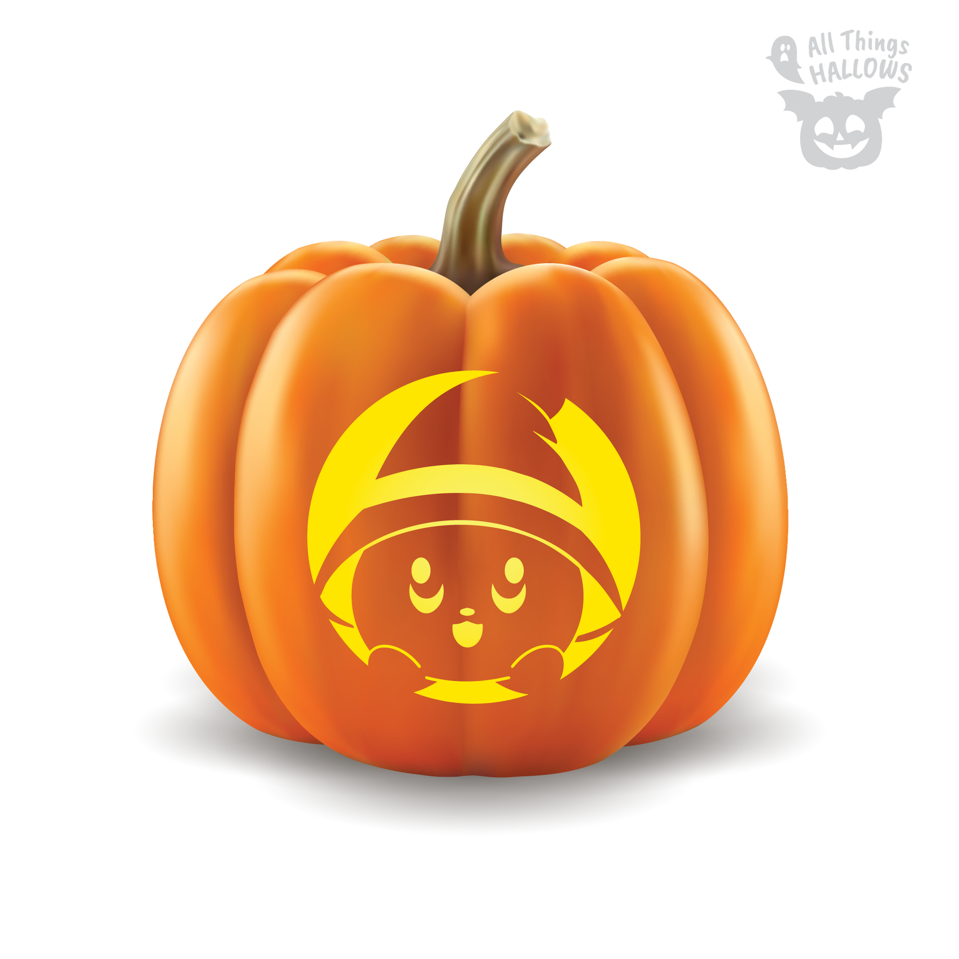 Kirby Pumpkin Stencil