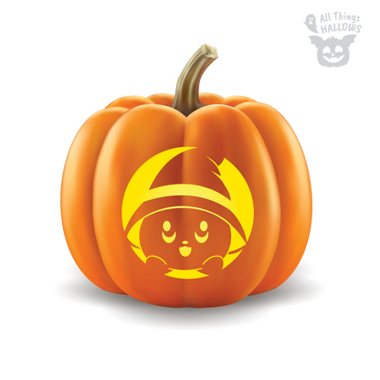 Kirby Pumpkin Stencil