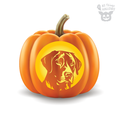 Labrador Pumpkin Stencil