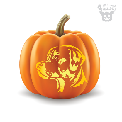 Labrador Pumpkin Stencil