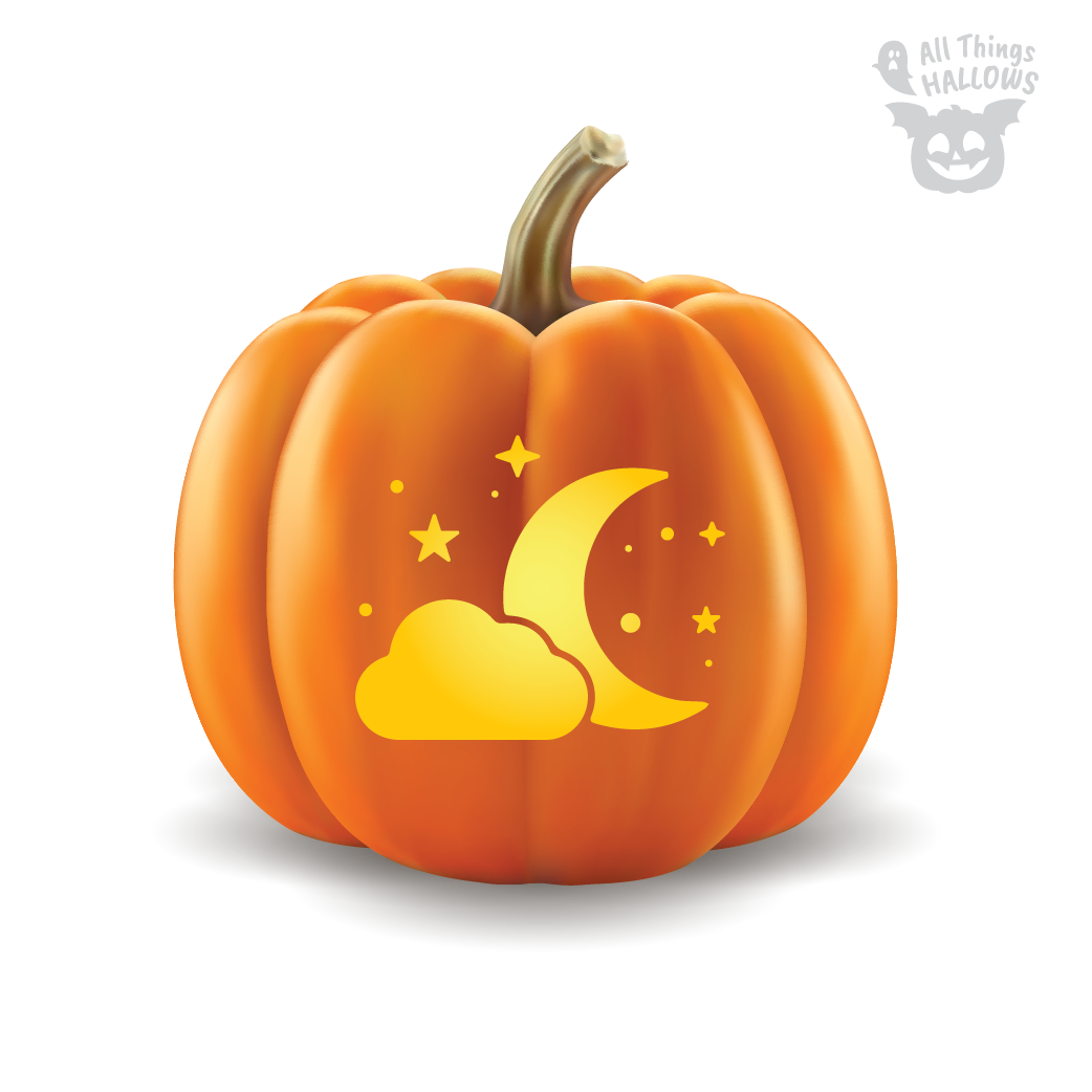 Moon Pumpkin Stencil