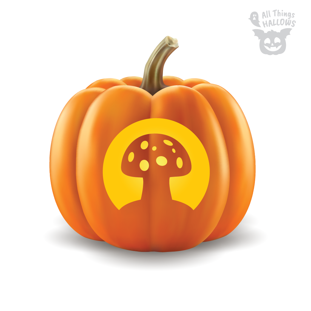 Mushroom Pumpkin Stencil