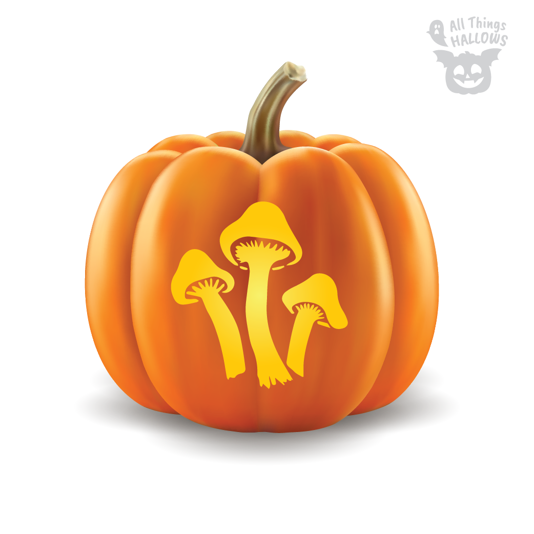 Mushroom Pumpkin Stencil