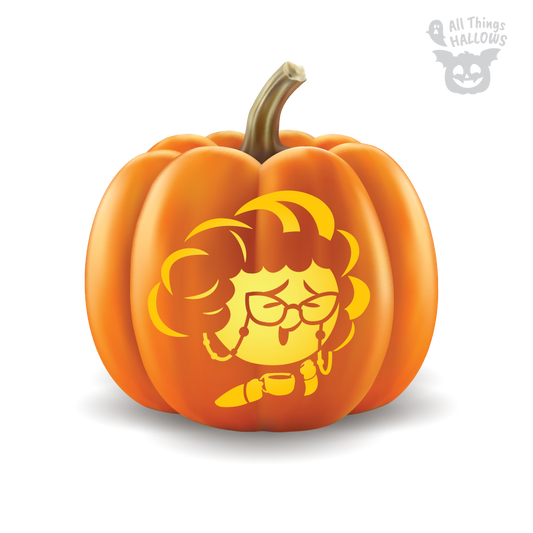 Inside Out 2: Nostalgia Pumpkin Stencil