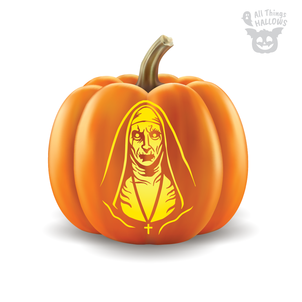 The Nun Pumpkin Stencil