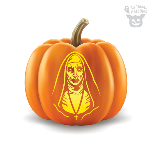 The Nun Pumpkin Stencil