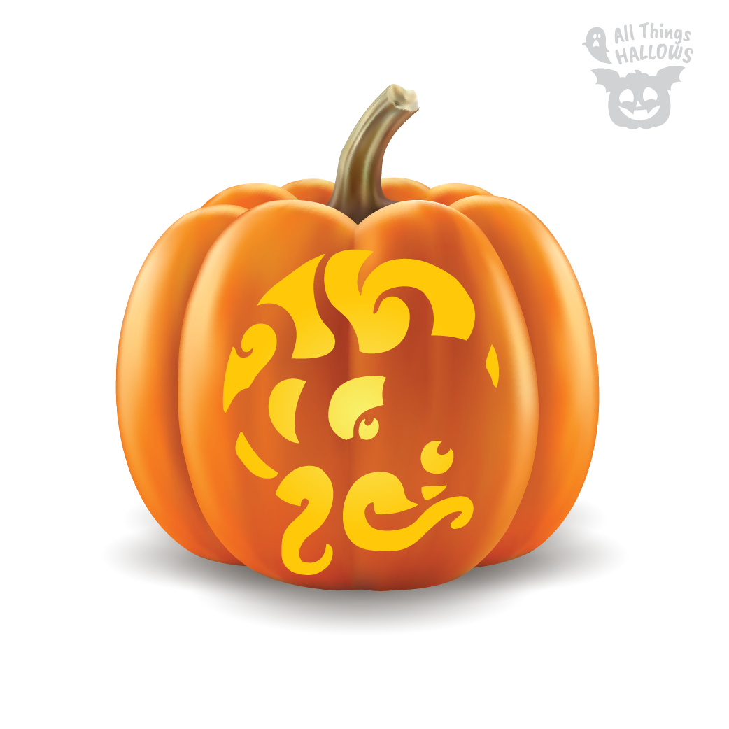 Octopus Pumpkin Stencil