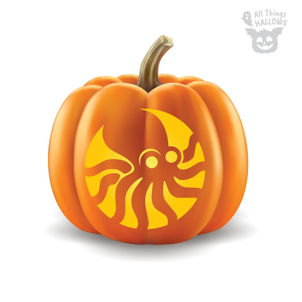 Octopus Pumpkin Stencil