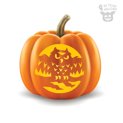 Owl Pumpkin Carving Stencil