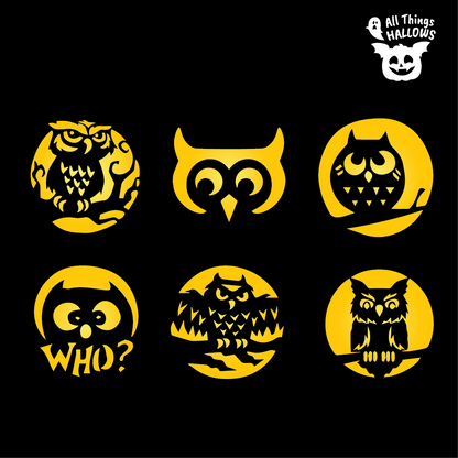 Owl Pumpkin Carving Stencil