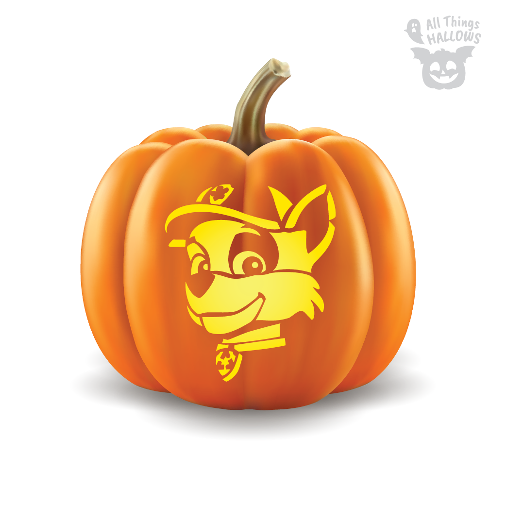 Paw Patrol Pumpkin Stencil