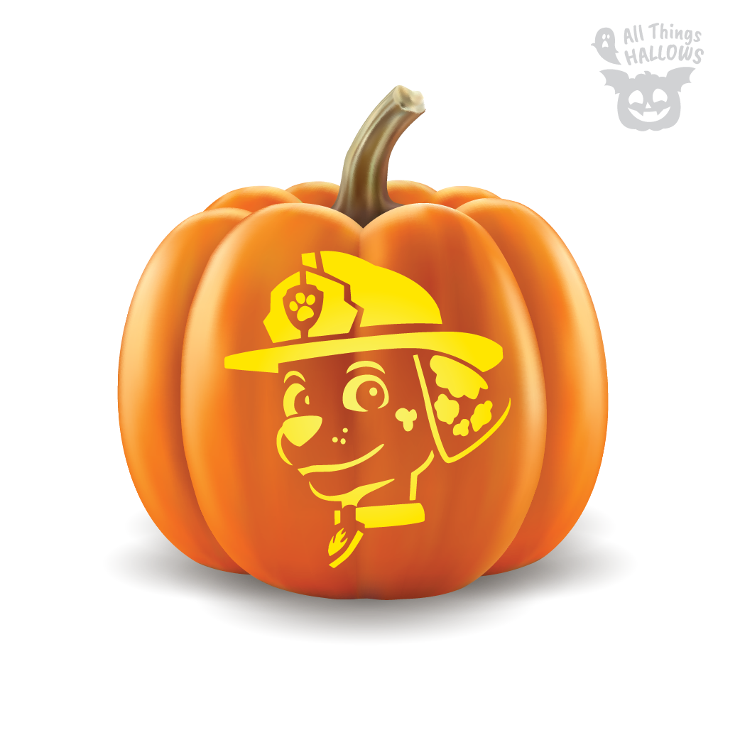 Paw Patrol Pumpkin Stencil