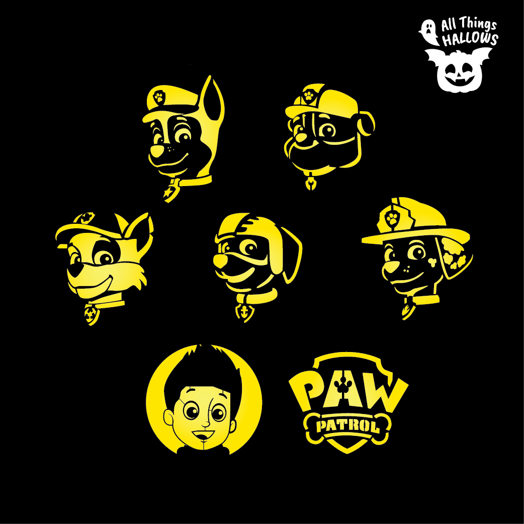 Paw Patrol Pumpkin Stencil