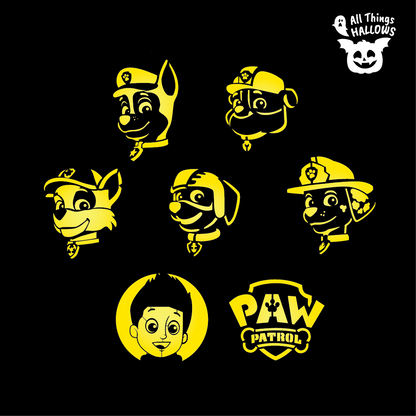 Paw Patrol Pumpkin Stencil