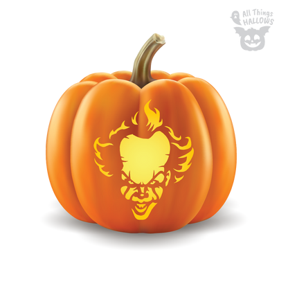 Pennywise Pumpkin Stencil