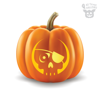 Pirate Skull Pumpkin Stencil