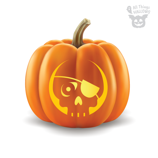 Pirate Skull Pumpkin Stencil