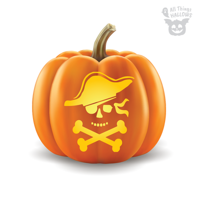 Pirate Skull Pumpkin Stencil