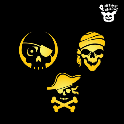 Pirate Skull Pumpkin Stencil