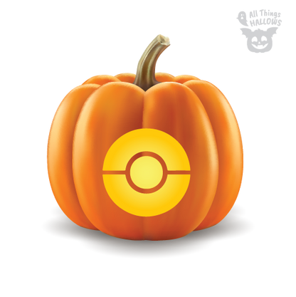 Pokeball Pumpkin Stencil