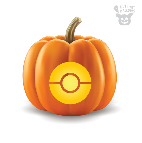 Pokeball Pumpkin Stencil