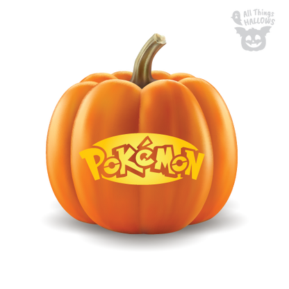 Pokemon Logo Pumpkin Stencil