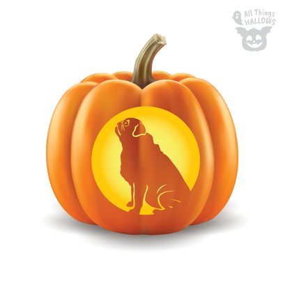 Pug Pumpkin Stencil