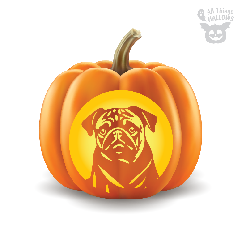 Pug Pumpkin Stencil