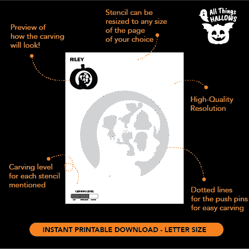 Inside Out: Riley Anderson Pumpkin Stencil