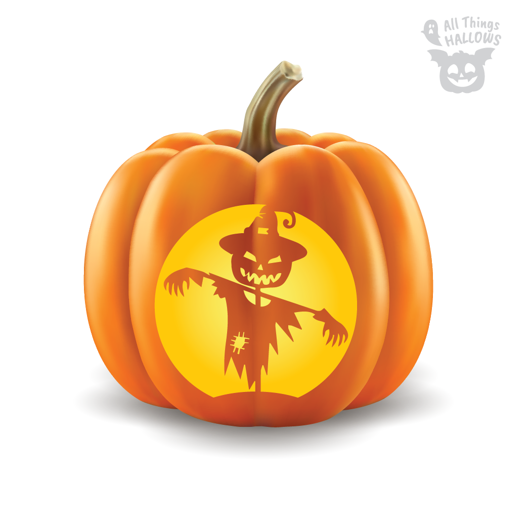 Scarecrow Pumpkin Stencil