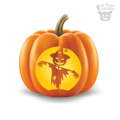 Scarecrow Pumpkin Stencil